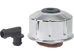 1968-1970 Mustang Twist-Type Chrome Oil Filler Breather Cap, 289/302/351W/390/427/428/429 V8 Except Boss