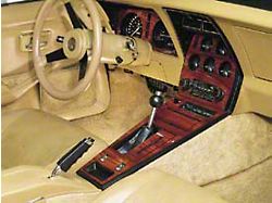 Center Dash &Console Trim Kit,No A/C,Rosewood,1968-71