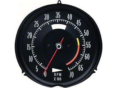 Electronic Tachometer, 6000 RPM Redline (68-71 Corvette C3)