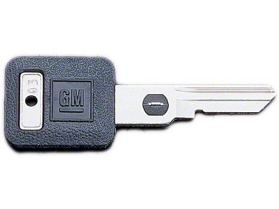 1968, 1972, 1976,1980 Corvette Square Covered Key Black Coded C