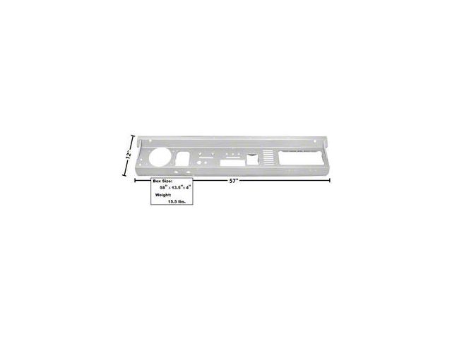 1968-1972 Bronco Dash Panel Assembly - With Standard Radio Hole (DIN-Sized Radio)