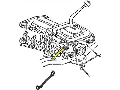 1968-1972 Camaro Floor Shifter Lower Support Rod, Manual Transmission, Muncie Or Saginaw, 3-Speed Or 4-Speed,