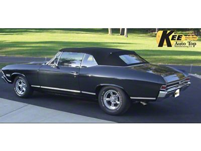 1968-1972 Chevelle Convertible Top, Black, With Black Lining