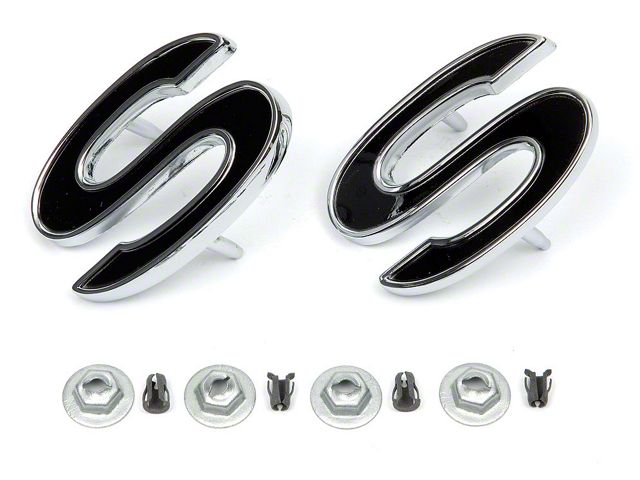 1968-1972 Chevelle Fender Emblems, SS, Black