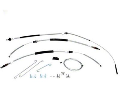 1968-1972 Chevelle Parking Brake Cable Kit, With TH400 Transmission,OE Steel
