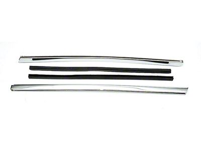 1968-1972 Chevelle Quarter Window Vertical Moldings, 2-Door Coupe