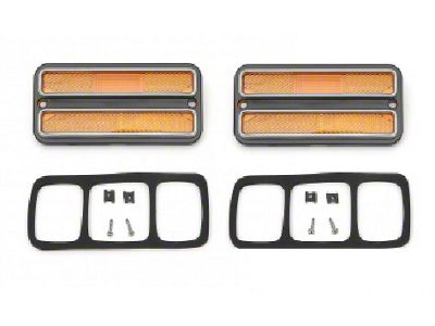Front Side Marker Light, w/Chrm Bezel, KtCustom/Deluxe,68-72