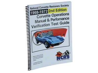 1968-1972 Corvette NCRS Operations Manual & Performance Verification Test Manual