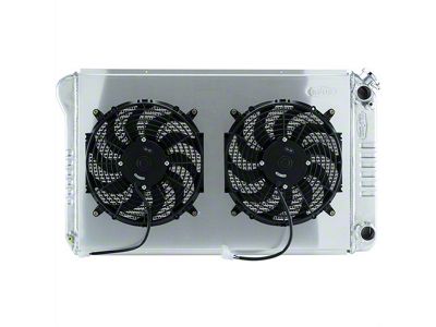 1968-1972 Cutlass / 442 Cold Case Performance Aluminum Radiator & Dual 12 Fan Kit, Big 2 Row, For LS Engine Swap