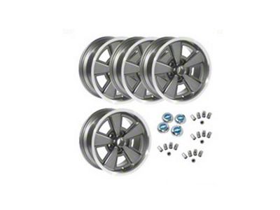 1968-1972 El Camino - 17 X 8 One Piece Aluminum 5 Spoke Wheel Kit