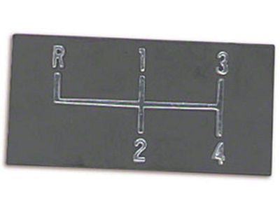 1968-1972 El Camino Center Console Shift Plate, 4-Speed Shift Indicator