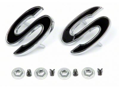 1968-1972 El Camino Fender Emblems, SS, Black