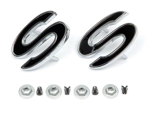 1968-1972 El Camino Fender Emblems, SS, Black