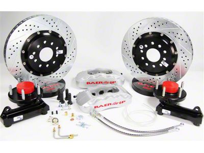 Baer Pro+ Front Big Brake Kit with 14-Inch Rotors; Silver Calipers (68-72 2WD F-100 w/ OE Drum Brake Spindles)
