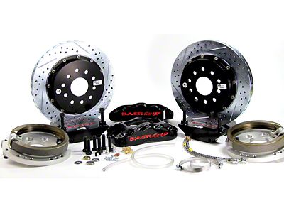 Baer Pro+ Rear Big Brake Kit with 14-Inch Rotors; Black Calipers (68-72 2WD F-100 w/ Ford 9-Inch Early Big Bearing Housing Ends)