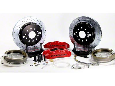 1968-1972 Ford F-100 14 Pro+ Big Brake Kit, Rear, Red Calipers With Parking Brake