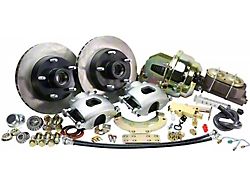 Legend Series Version 2.0 Front Disc Brake Conversion Kit with Booster/Master Cylinder Combo and Valve; Silver Zinc Calipers (68-72 F-100)