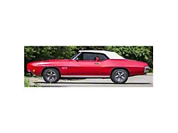 1968-1972 LeMans & 1968-71 GTO White Convertible Top With Tinted Glass Rear Window