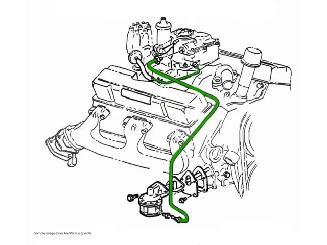 1968-1972 Oldsmobile Cutlass / 442 / F85 350CID 4bbl 3/8 Pump to Carb Line 1pc, Stainless Steel