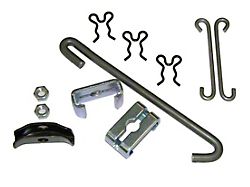 1968-1972 Pontiac GTO / 442 / GS Powerglide, TH350, and Manual Transmission Parking Brake Cable Hardware Kit With C Side Hooks, 11pc