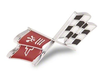 Fuel Door X-Flag Emblem (69-73 Corvette C3)