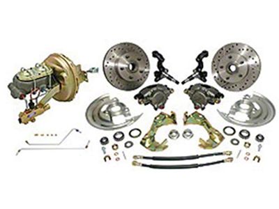 1968-1974 Chevy Nova Power Disc Brake Conversion Kit, Complete, Front, 11 Booster, Stock Spindle