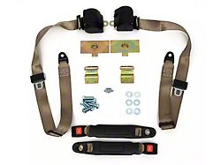 1968-1974 Corvette 3-Point Shoulder Harness And Seat Belt Kit Retractable Retrofit Saddle