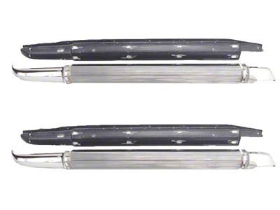 Side Exhaust Kit Mufflers, Aluminized Small Blk,68-74