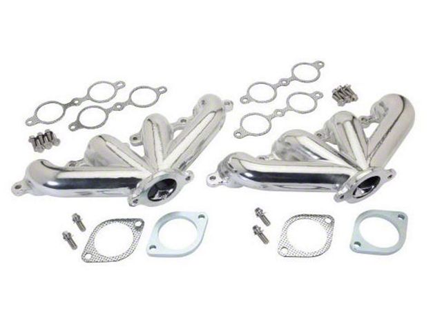 1968-1974 Nova Center Dump Cast IronLS Exhaust Manifolds. Chrome