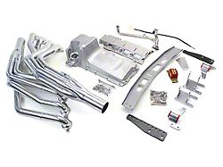 LS Conversion Install Kit with Headers; Low Mount (68-74 Chevy II, Nova w/ A/C)