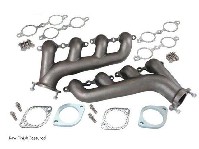 1968-1974 Nova Rear Dump Cast IronLS Exhaust Manifolds, Chrome