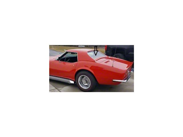 1968-1975 Corvette Rear Glass Non Date-Coded Removable Hardtop Clear