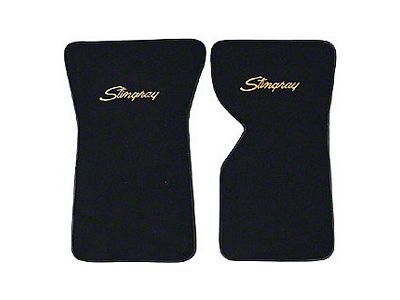 1968-1976 Corvette 80/20 Loop Floor Mats With Embroidered 13 Emblem