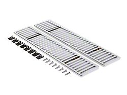 Rear Deck Vent Grilles; Chrome (68-76 Corvette C3)