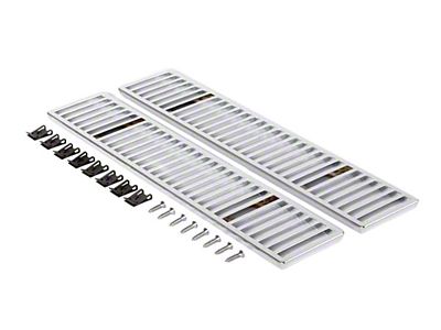 Rear Deck Vent Grilles; Chrome (68-76 Corvette C3)