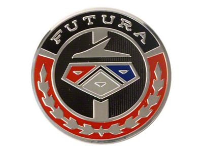 1968-69 Falcon Futura Roof Emblem Insert With Correct Chrome and Painted Recesses