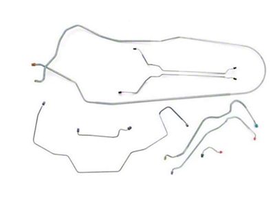 1968 Buick Skylark GS Convertible Power Disc Complete Brake Line Set 8pc, Stainless Steel