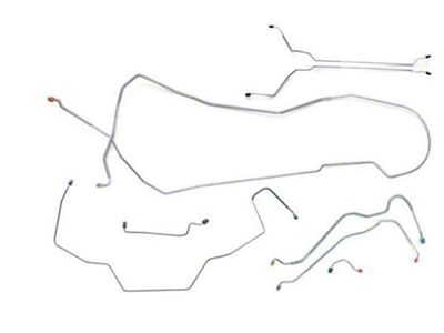 1968 Buick Skylark GS Hardtop Power Disc Complete Brake Line Set 8pc, Stainless Steel