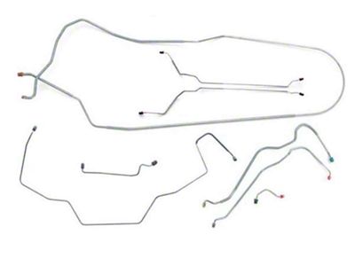 1968 Buick Special Skylark GS Convertible Power Disc Complete Brake Line Set 8pc, OE Steel