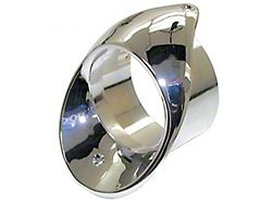 Dash Air Conditioning & Astro Vent Bezel, Side, Left, Chrome, With Notch (1968 Camaro)