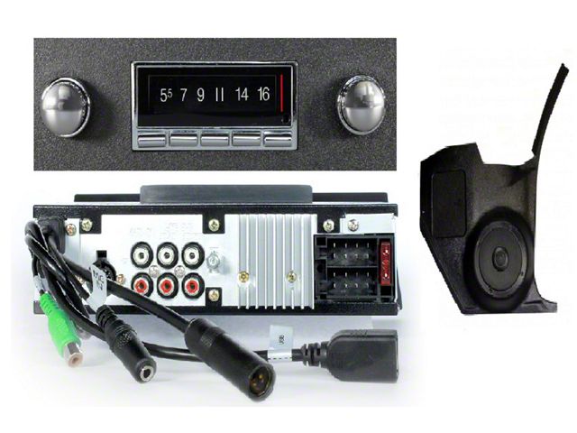 Custom Autosound 68 740 Radio,Chevelle, w/Kick Panel Speakers