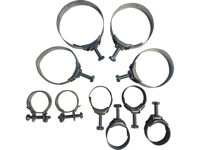 1968 Corvette Radiator And Heater Hose Clamp Kit For Cars Without Air Conditioning Big Block