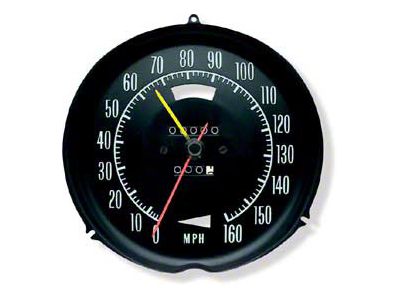 1968 Corvette Speedometer, 160 MPH, With Speed Warning