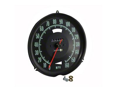 Speedometer Assembly, Without Speed Warning, 1968