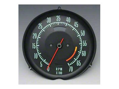 1968 Corvette Tachometer 6000 RPM Red Line