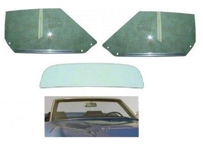 1968- Early 1969 Corvette Non-Date Coded Tinted Glass Kit For Coupe
