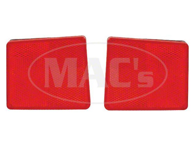 1968 Fairlane-Torino Fastback Red Rear Sidemarker Light Lenses, Pair (Fastback)