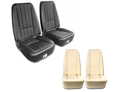 Seat Cover,Basketweave Leather-Like Black,1968 w/Foam