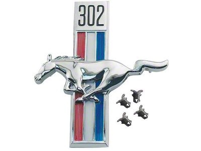 Scott Drake 1968 Mustang 302 Fender Ornament, Left