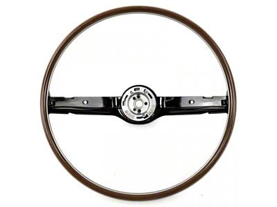 1968 Mustang Deluxe Interior 2-Spoke Woodgrain Steering Wheel